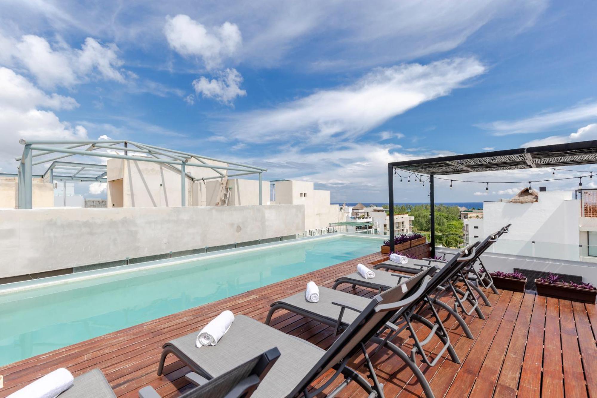 Stylish And Fancy Studio Next To 5Th Av Roof Pool Dk Playa del Carmen Bagian luar foto