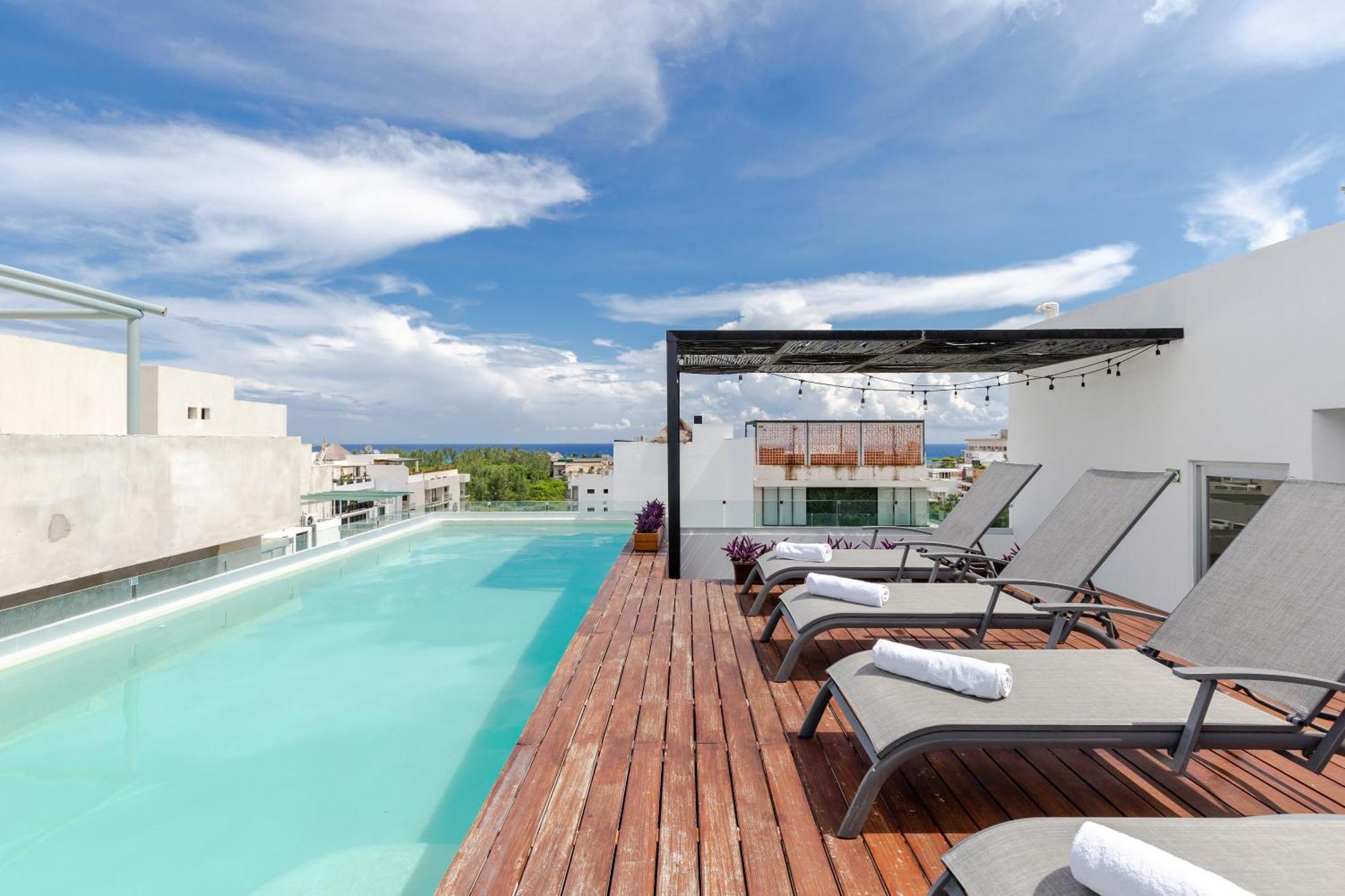 Stylish And Fancy Studio Next To 5Th Av Roof Pool Dk Playa del Carmen Bagian luar foto