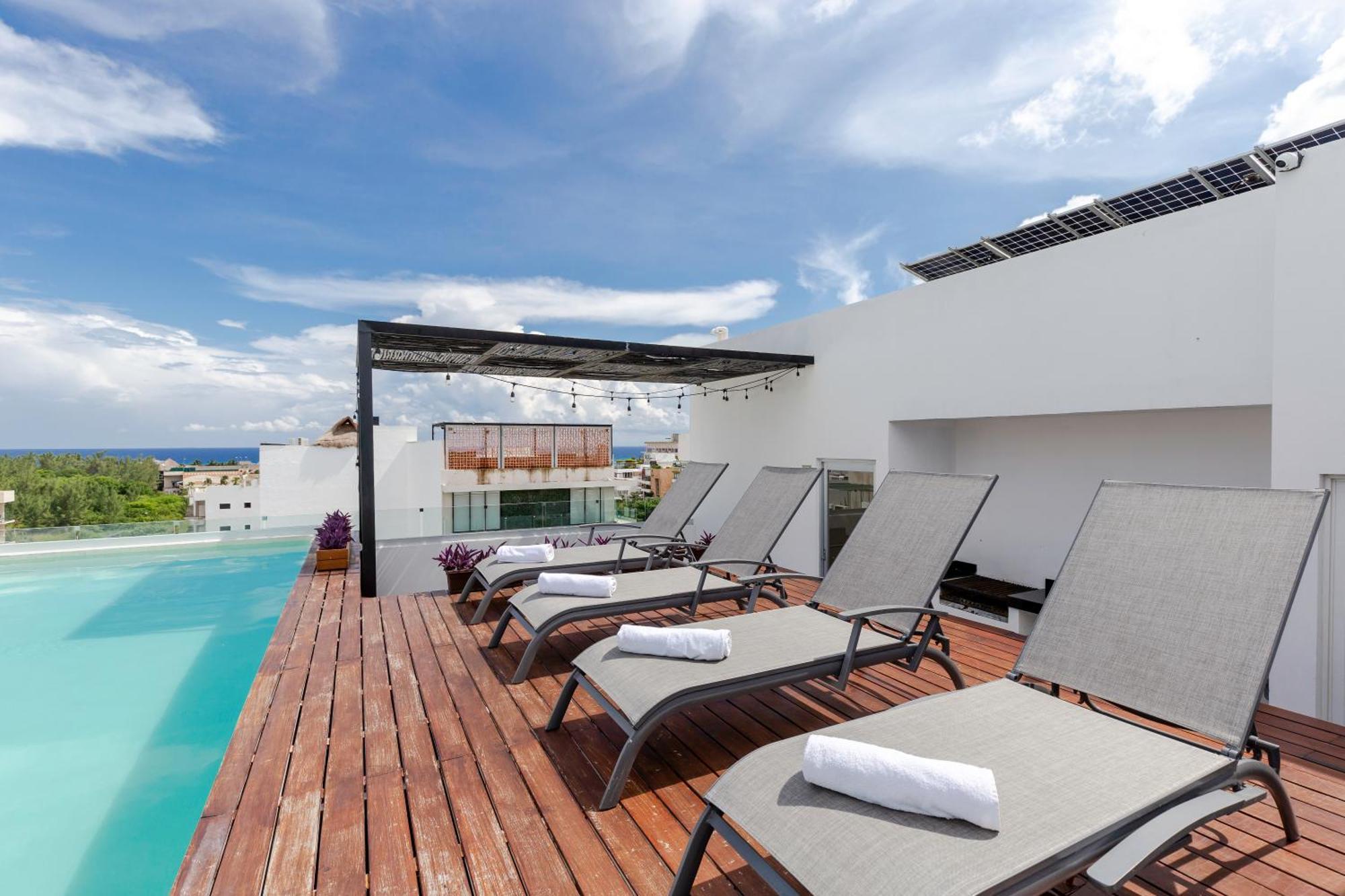 Stylish And Fancy Studio Next To 5Th Av Roof Pool Dk Playa del Carmen Bagian luar foto